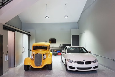 Garage - rustic garage idea in Calgary
