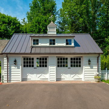 Traditional Colonial Estate Exterior, 4 Car Garage and Workshop
