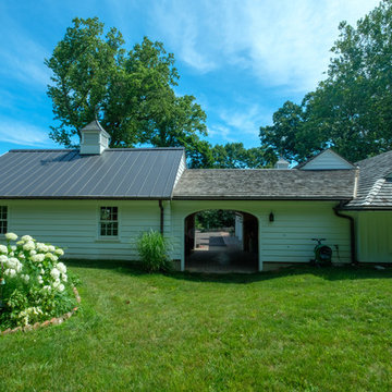 Traditional Colonial Estate Exterior, 4 Car Garage and Workshop