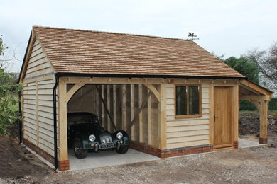 This is an example of a rustic garage in Cheshire.