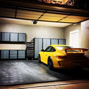 Very Cool Home Garage with RACEDECK Garage Flooring - Summer nights