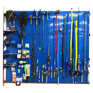 Wall Control Pegboard Fishing Rod & Tackle Storage & Organization -  Contemporary - Garage - by Wall Control