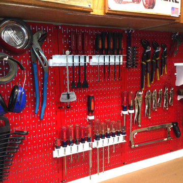 Wall Control Red Metal Pegboard For Heavy-Duty Tool Storage