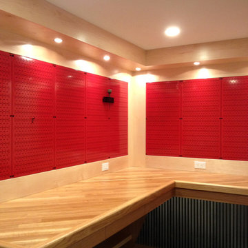 Wall Control Red Metal Pegboard Ready For Tool Storage Organization