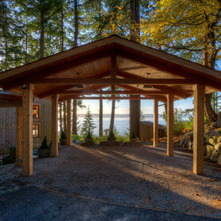 Design ideas for a beach style garage in Seattle.