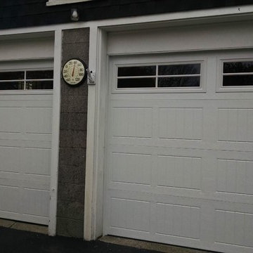 White Beaded Panel Sectional Garage Door
