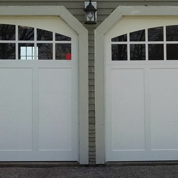 White Carriage House Garage Door with Windows