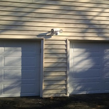 White Long Panel Sectional Garage Door (Landsdown)