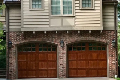 Inspiration for a large classic attached double garage in Boston.
