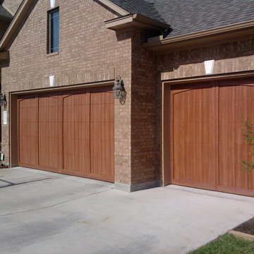 Wood-free custom-built overhead garage doors