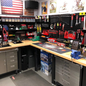 Workbench Heaven with Wall Control Pegboard!