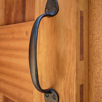 Wrought Iron, Oak Garage Detail