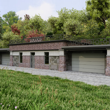 Проект гаража в комплексе жилого дома