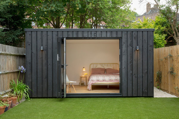 Contemporary Garden Shed and Building by London Garden Rooms