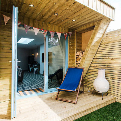 Mid-sized trendy detached studio / workshop shed photo in Other