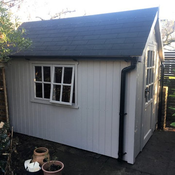 Classic Cosy Shed 10'x6' in Elephant Grey for Adam in Ealing - project complete