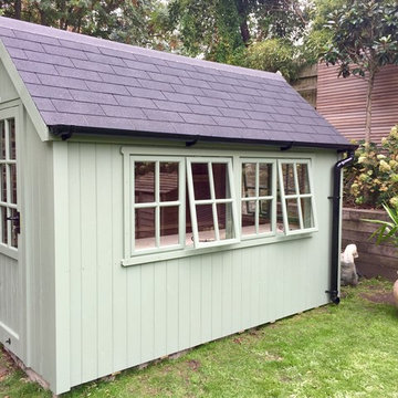 Classic Cosy Shed 10'x6' in Willow Green - delivered and assembled