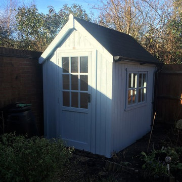 Classic Cosy Shed 7'x5' in Blue Mist - delivered and assembled