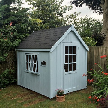 Classic Cosy Shed 8'x6' in Blue Mist for James in Bosham - delivered and assembl