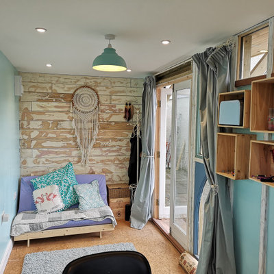 Studio / workshop shed - small eclectic detached studio / workshop shed idea in Other