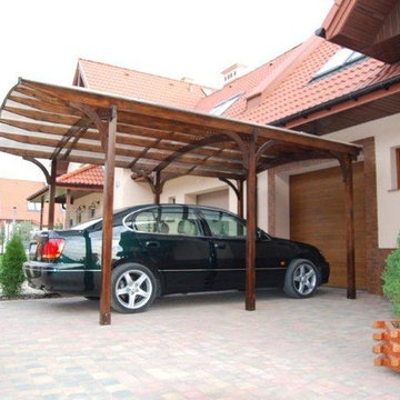 EcoCurves - Glue laminated Carport Tunbridge