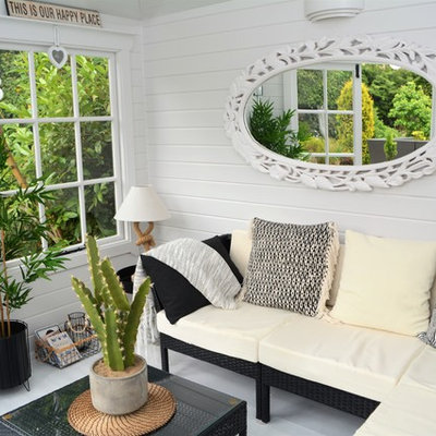 Example of a small eclectic detached studio / workshop shed design in Manchester