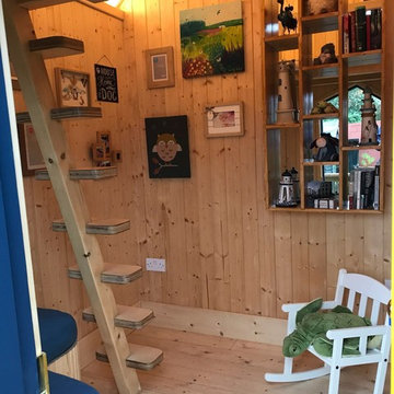 Interior of 'The Crooked House' treehouse.