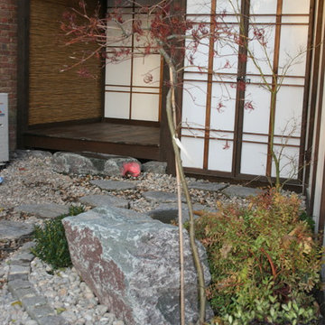 Japanese Style Entrance Garden and Formal Koi Pond
