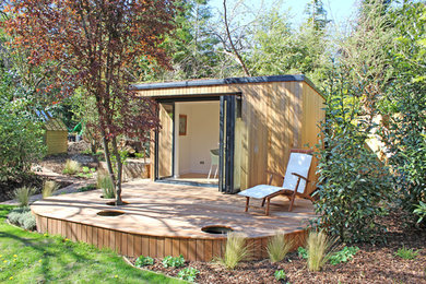 Contemporary garden shed and building in Cambridgeshire.