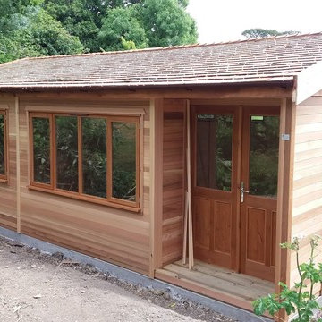 Mrs D - Bridport, Dorset, 7.5m x 4.5m Cedar Clad Garden Studio
