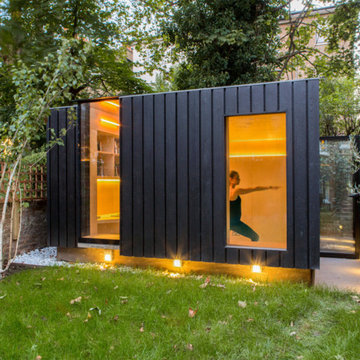Neil Dusheiko creates 'Shadow Shed' using Shou Sugi Ban cladding in Camden