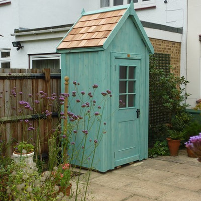 Inspiration for a small contemporary garden shed remodel in West Midlands