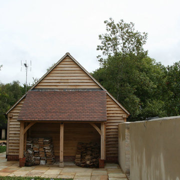 Rookery Farm- refurbishment of barns with new oak framed garage