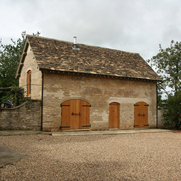 Rookery Farm- refurbishment of barns with new oak framed garage