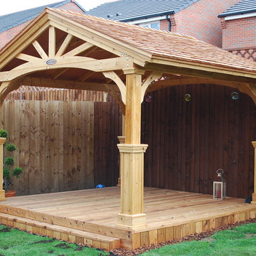 Western Red Cedar Pavillion used Cedar Decking and Shingles