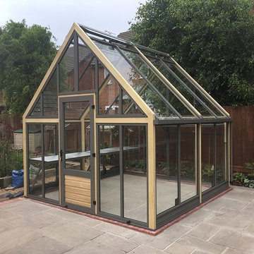 10 x 10 foot Glass to Ground Modern Greenhouse