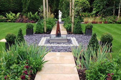 This is an example of a modern garden in Wiltshire.