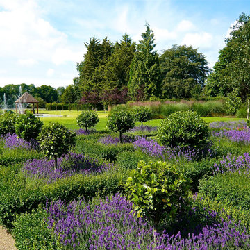 A large formal garden near Henley on Thames in Berkshire