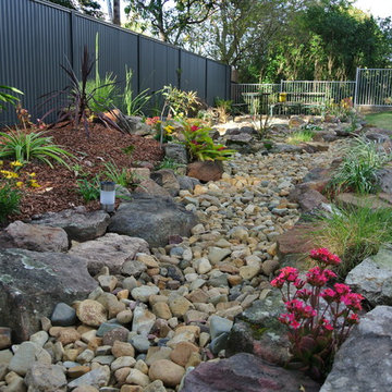 A new garden - a dry creek bed