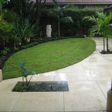 Bali style tropical garden/courtyard