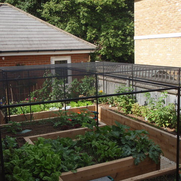 Bespoke Flat Roof Steel Cage to fit Raised Beds