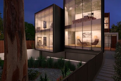 This is an example of a contemporary garden in Melbourne.