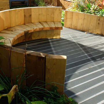 Composite decking for a low maintenance garden