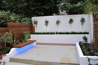 Modern garden in London.