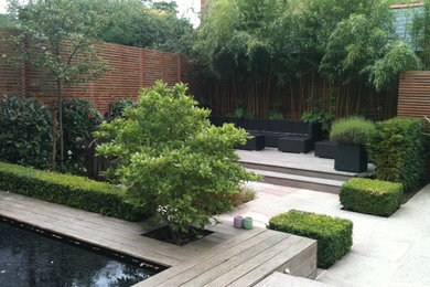 ロンドンにあるコンテンポラリースタイルのおしゃれな庭の写真
