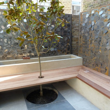 Corten panels installed