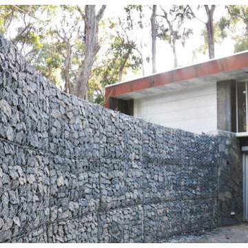 Curved Gabion Wall - Crafers