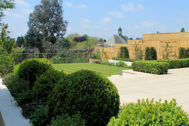 Modern garden in Buckinghamshire.