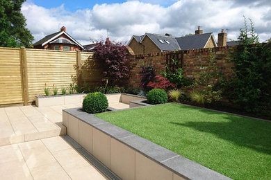 Design ideas for a contemporary back formal garden in Kent.