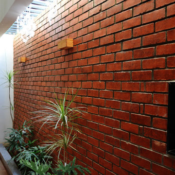 Exposed brick wall